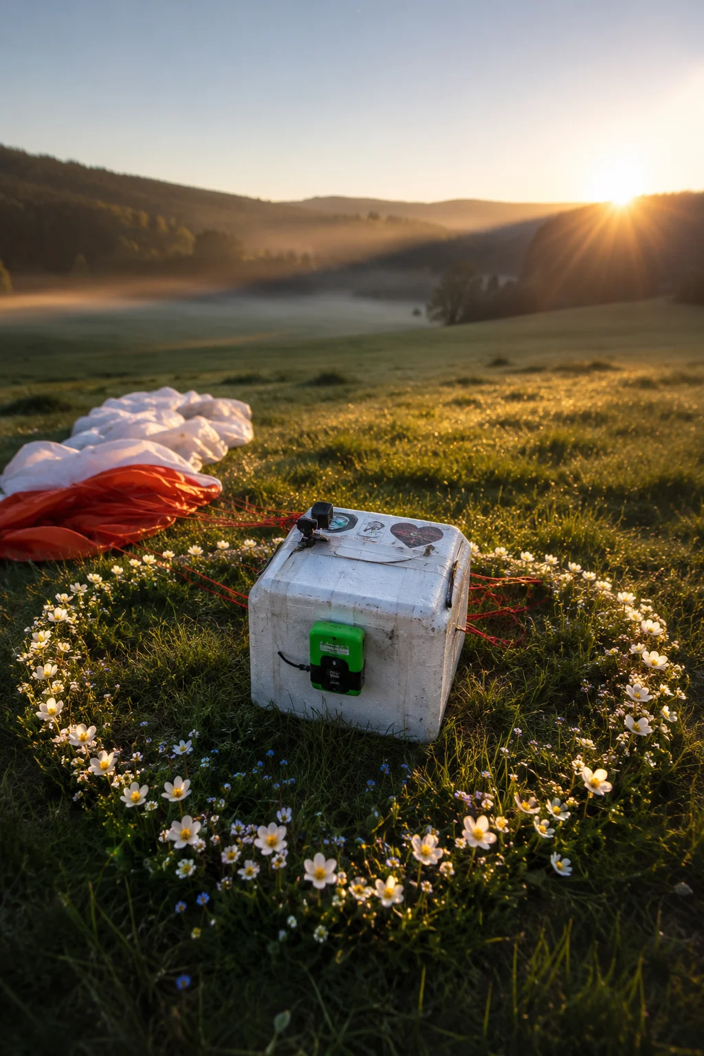 Home again, in a ring of wildflowers